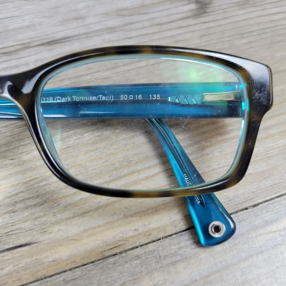 Coach Eyeglasses Frames HC 6040 Brooklyn 5116 Dark Tortoise Teal Women 50-16-135